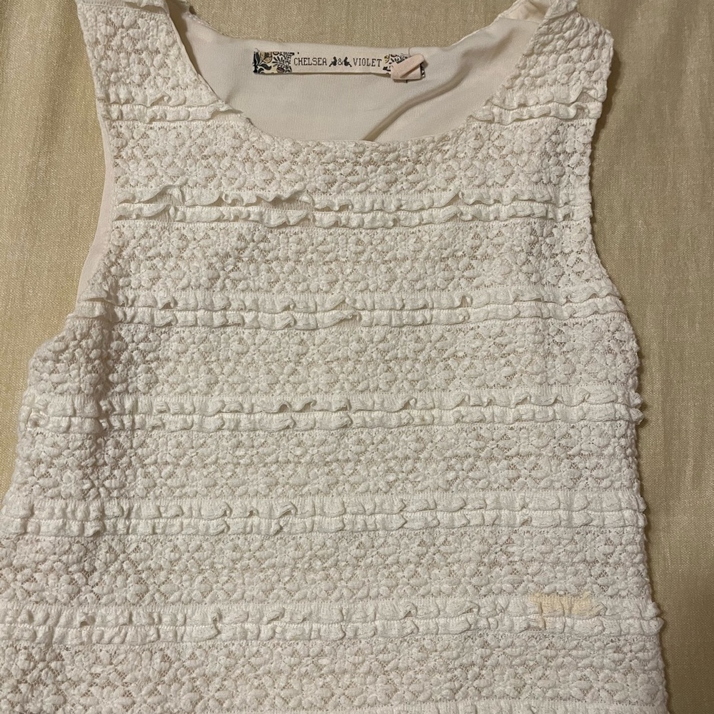 Chelsea & Violet shirt. Cream colored. Worn lightly.